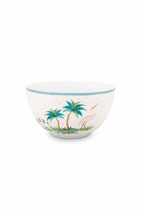 porcelain-bowl-jolie-dots-gold-18-cm-2_12-white-blue-palmtrees-fs-51.003.170
