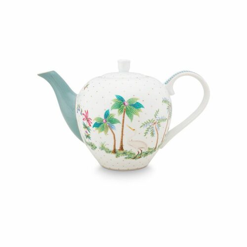 porcelain-tea-pot-small-jolie-dots-gold-750-ml-1_8-blue-palmtree-flower-fs-51.005.059