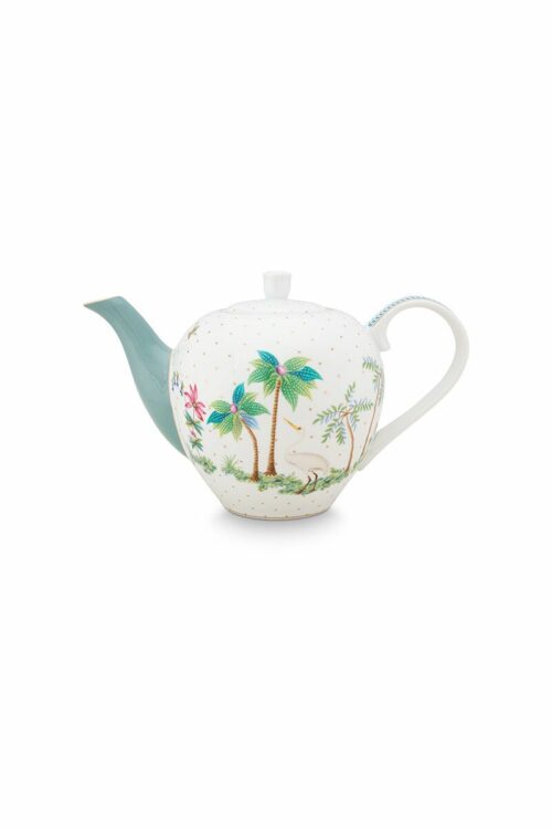 porcelain-tea-pot-small-jolie-dots-gold-750-ml-1_8-blue-palmtree-flower-fs-51.005.059